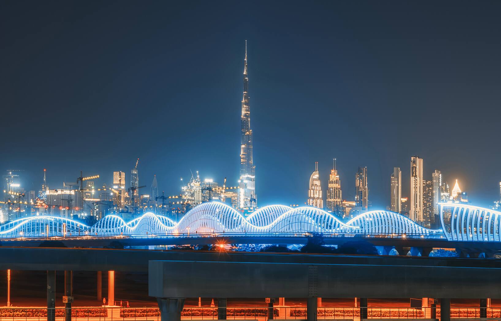 Dubai skylike at night