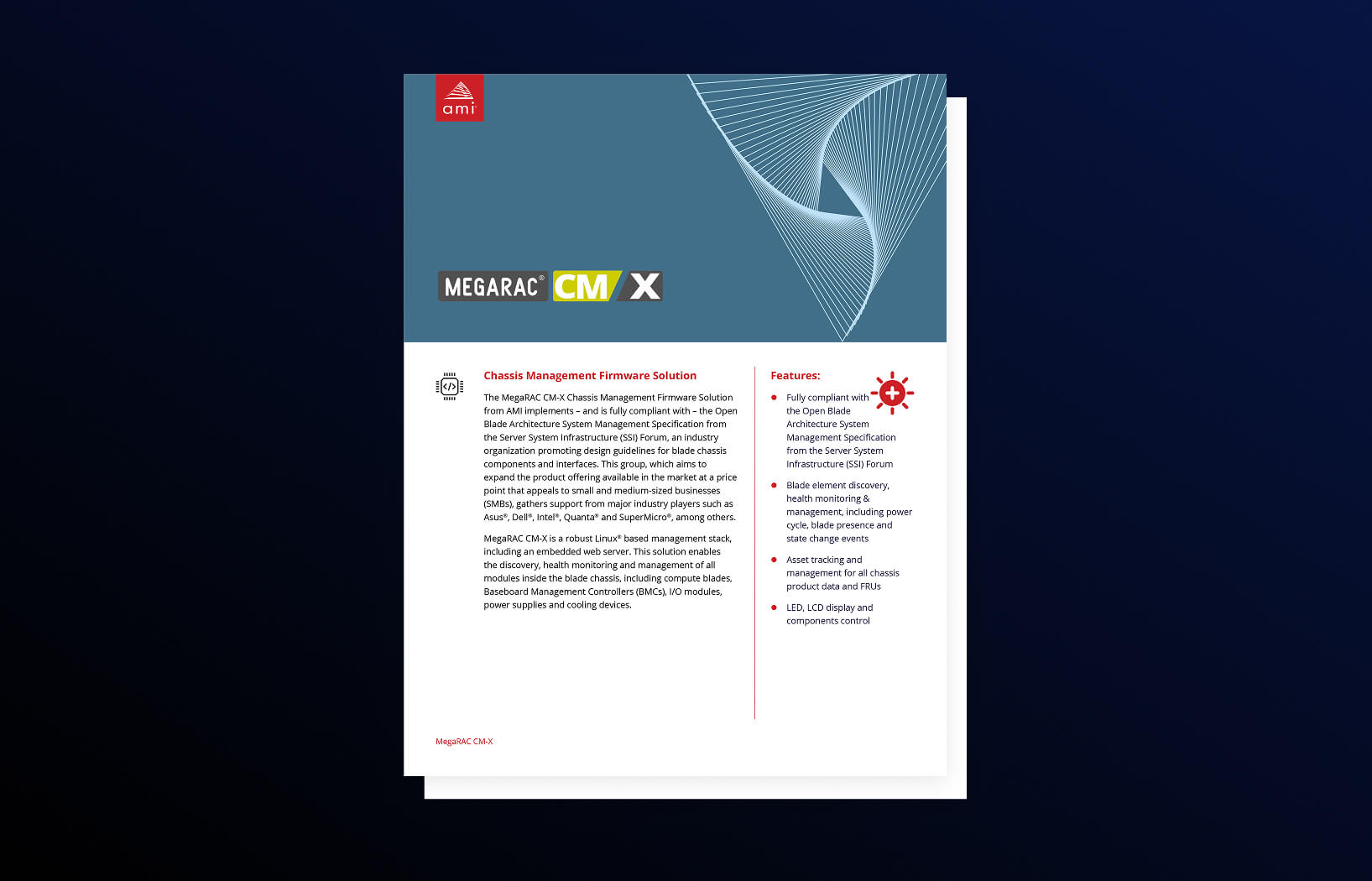 MegaRAC CMX datasheet