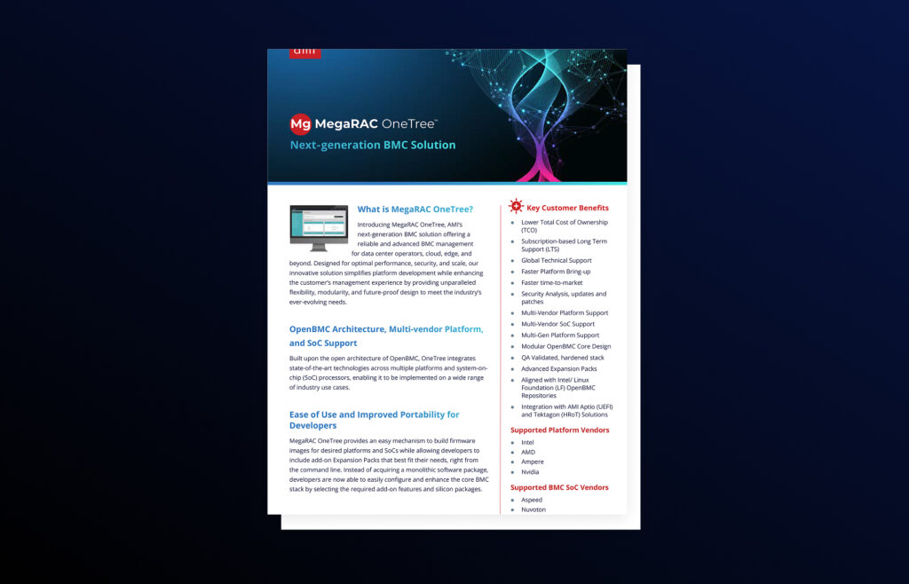 MegaRAC One Tree Data Sheet