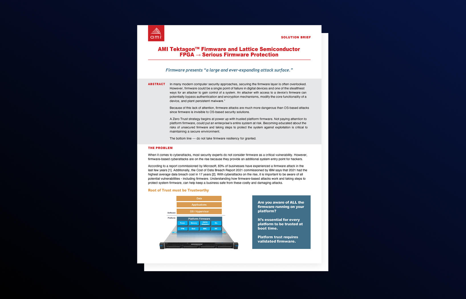 AMI Tektagon Firmware Datasheet